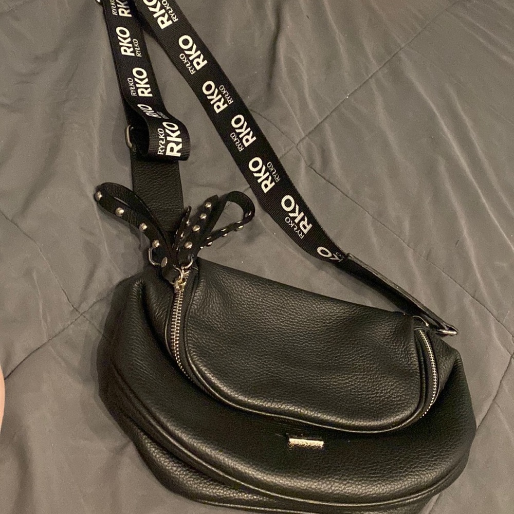 European luxurious brand buttery soft leather black brand new bag get it here